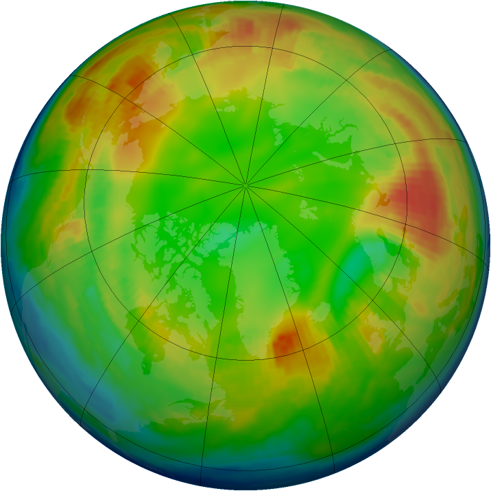 Arctic ozone map for 01 February 1997